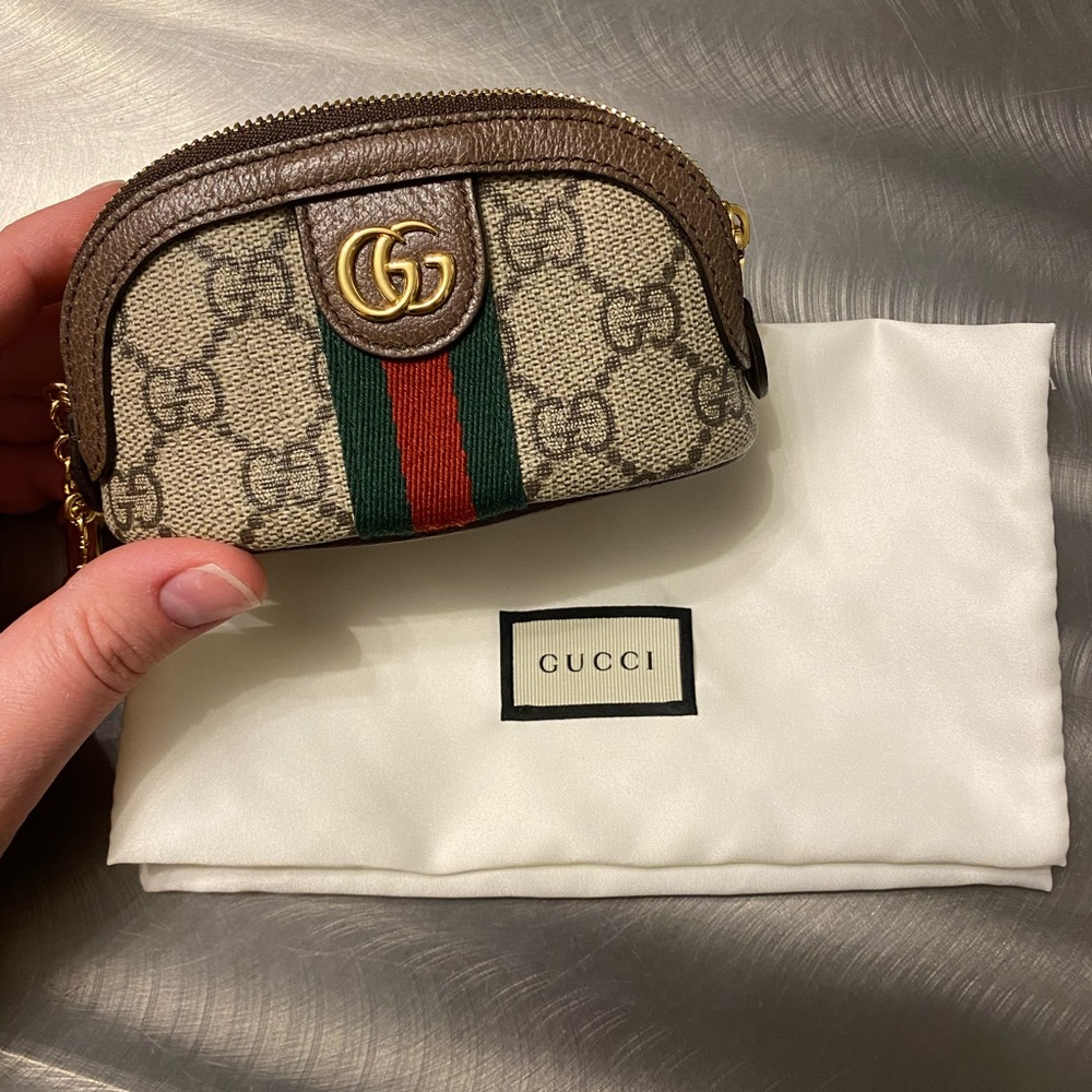 Gucci GG Supreme Monogram Ophidia Key Pouch